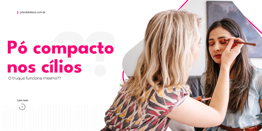 pó compacto nos cilios