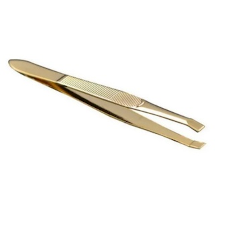 Pinça Inox Ponta Diagonal Super Gold