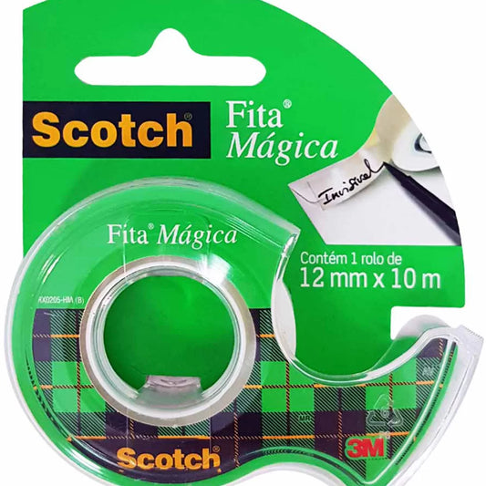 Fita Mágica Scotch com Suporte 12mm x 10m 3M