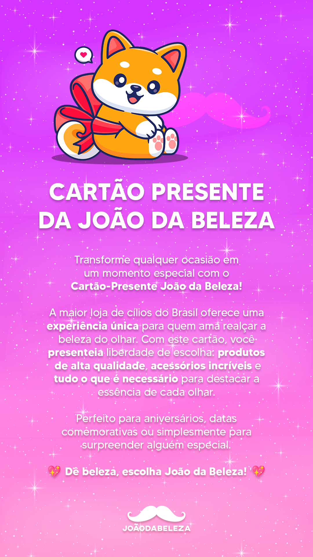 Cartão de Presente João da Beleza