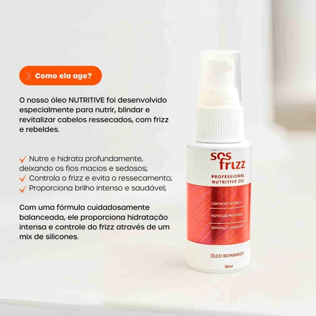 Óleo Discipilante Nutritive Antifrizz - Sos Frizz