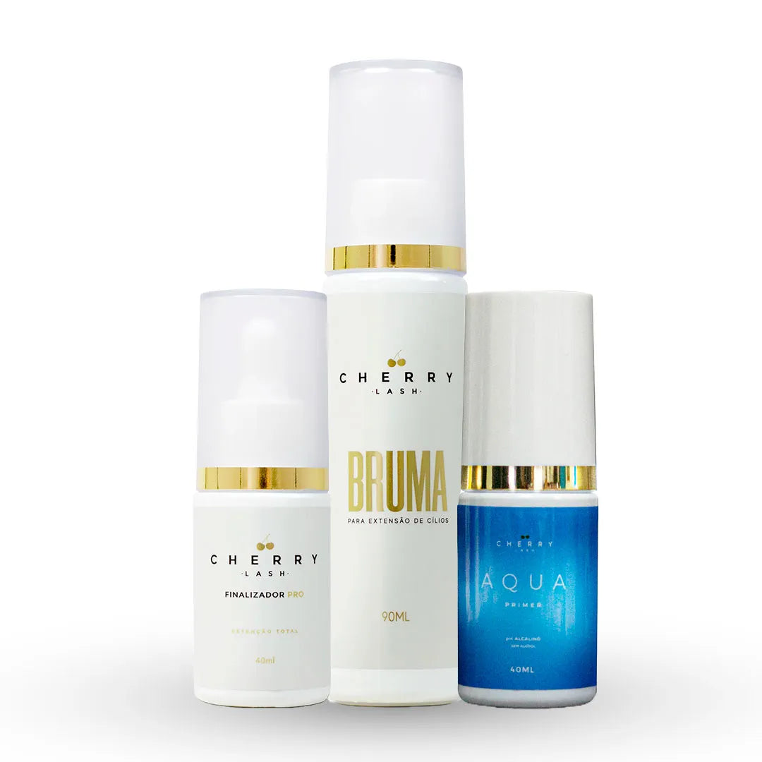 Kit Retenção Cherry Lash - Bruma + Finalizador + Aqua Primer
