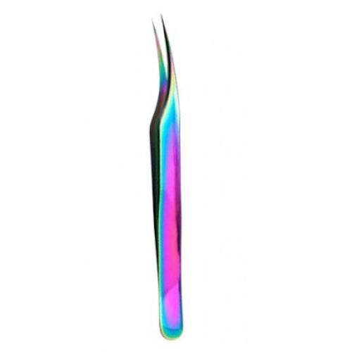 Pinça Semi-Curva Multi Color para Extensão de Cílios