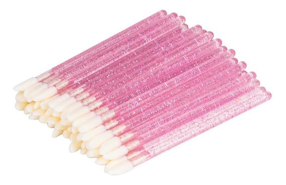 Foto 50 Unidade de Aplicador Gloss Descartável Glitter para Extensão de Cílios
