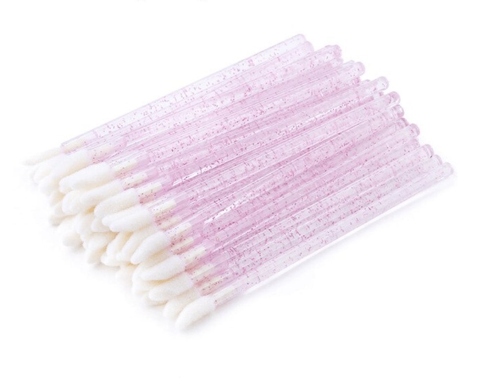 Foto 50 Unidade de Aplicador Gloss Descartável Glitter para Extensão de Cílios