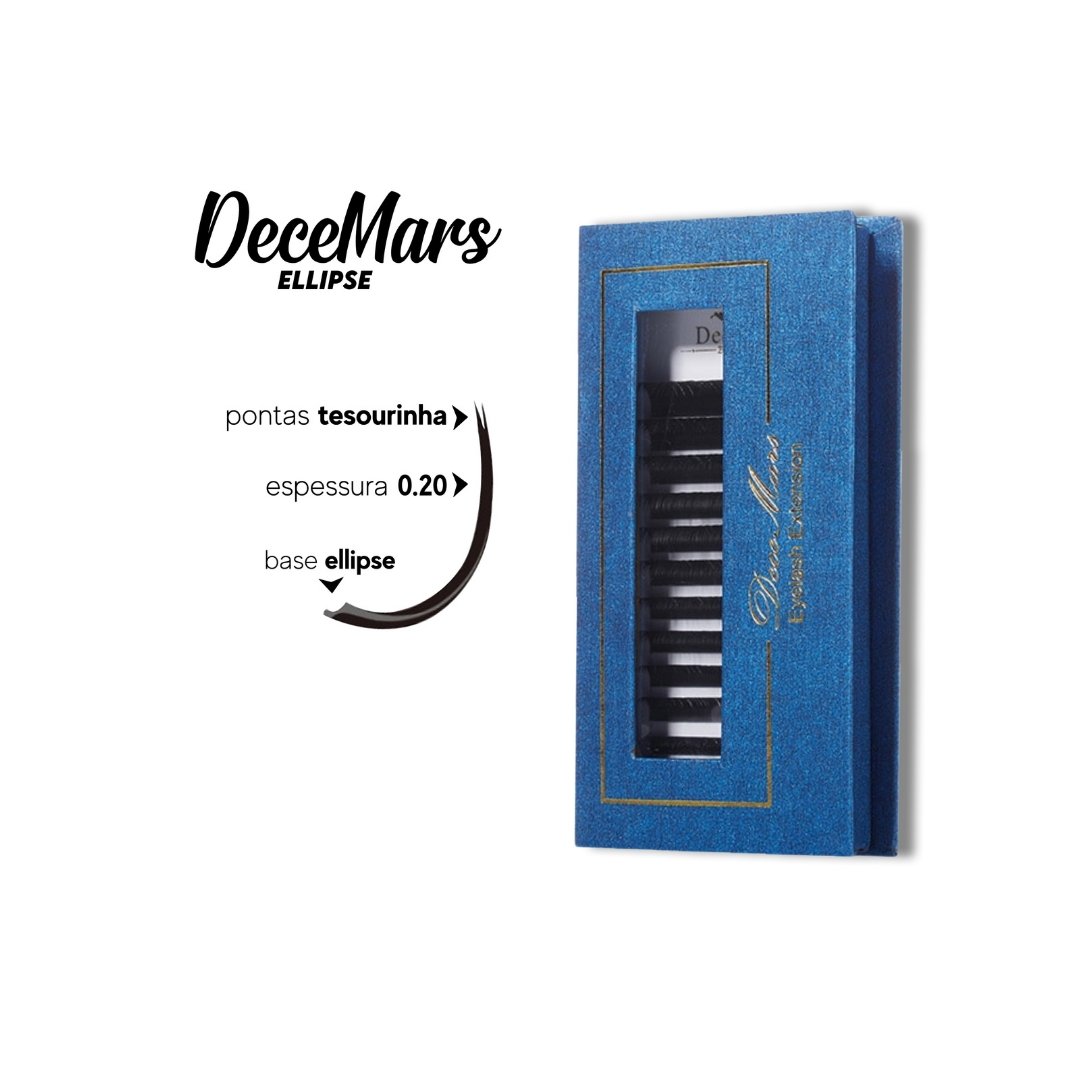 Foto Cílios Decemars Ellipse Tesourinha Mix (8a15) para Extensão de Cílios