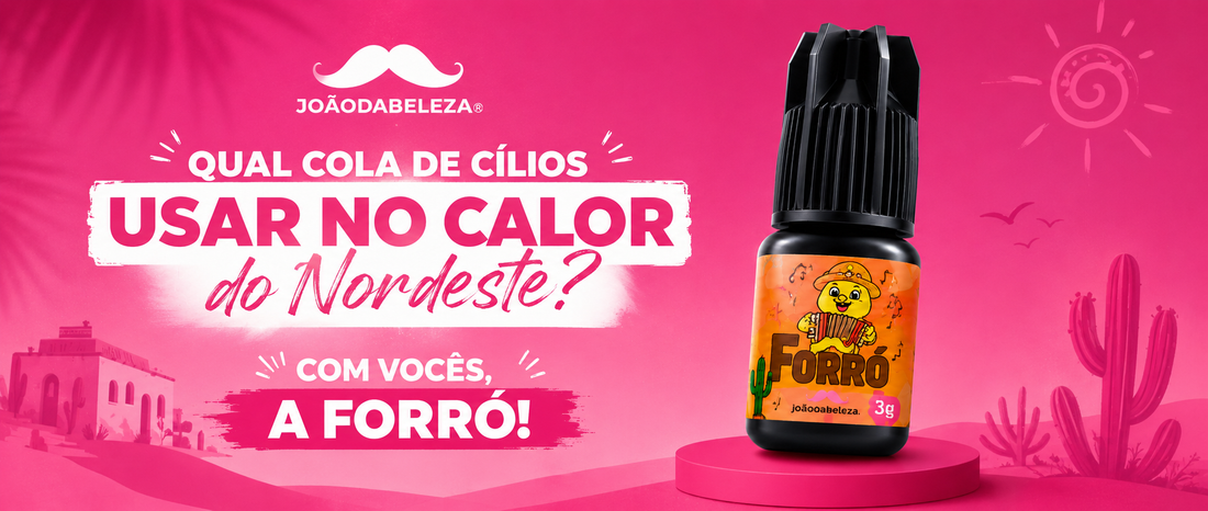 Qual o adesivo de cílios que suporta até 33°C de calor no Nordeste?