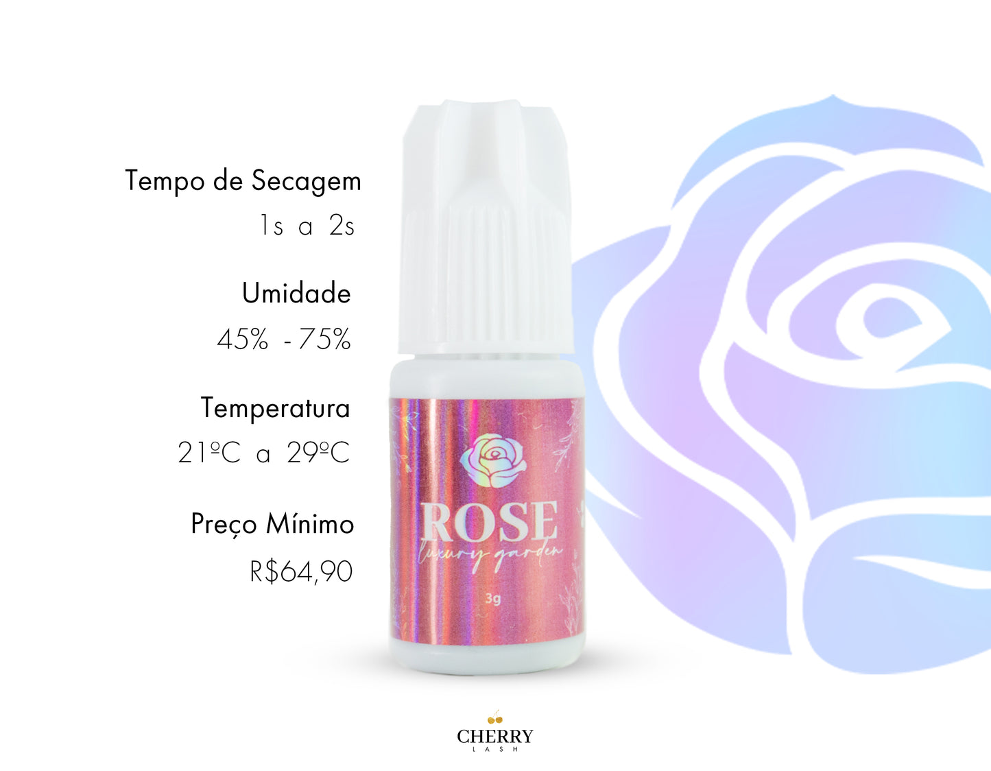 Cola Adesivo Cherry Lash Rose - Luxury Garden