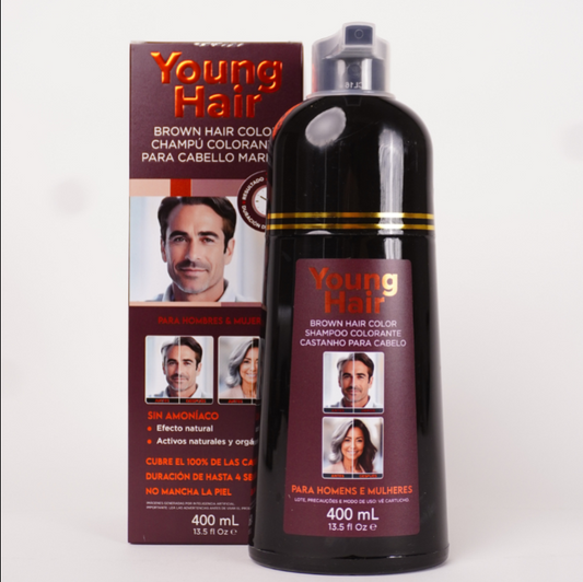Shampoo Tonalizante  Cor Marrom 400 ml - Cabelo Jovem
