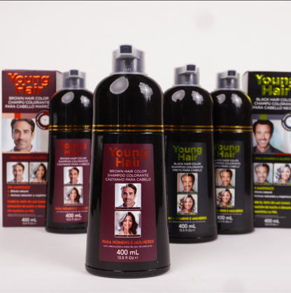 Shampoo Tonalizante  Cor Marrom 400 ml - Cabelo Jovem imagem 3 – João Da Beleza
