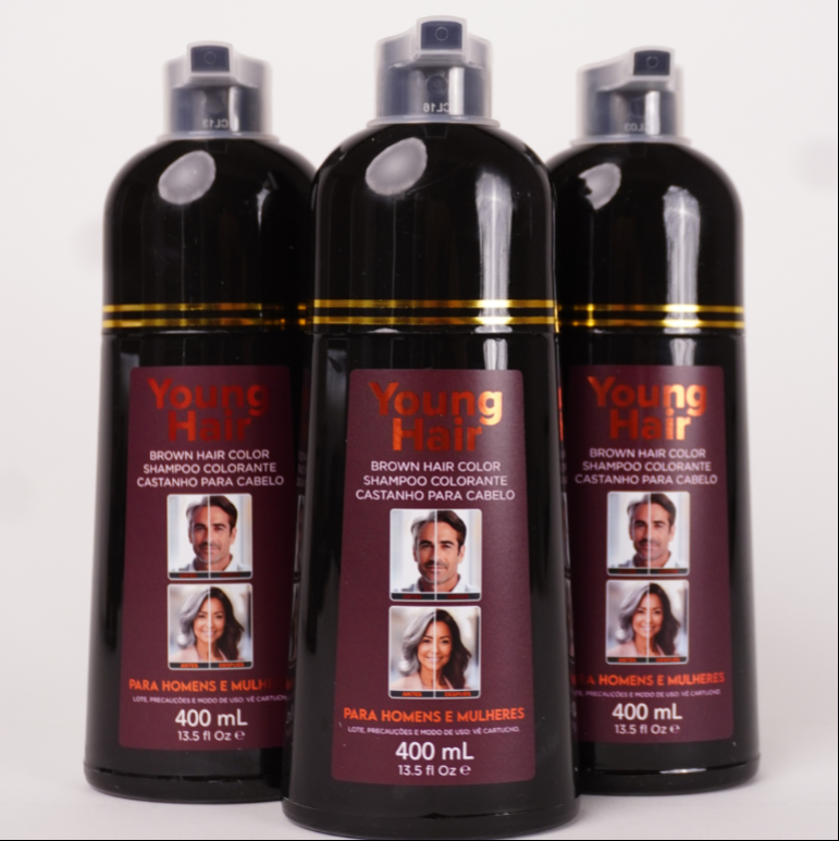 Shampoo Tonalizante  Cor Marrom 400 ml - Cabelo Jovem imagem 5 – João Da Beleza