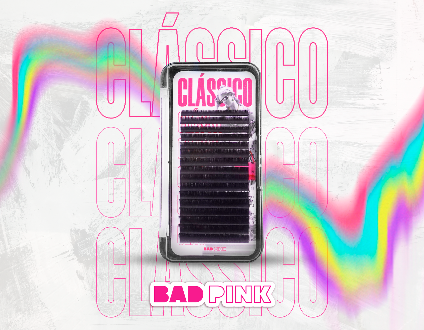 Cílios BAD PINK Clássico Curvatura L