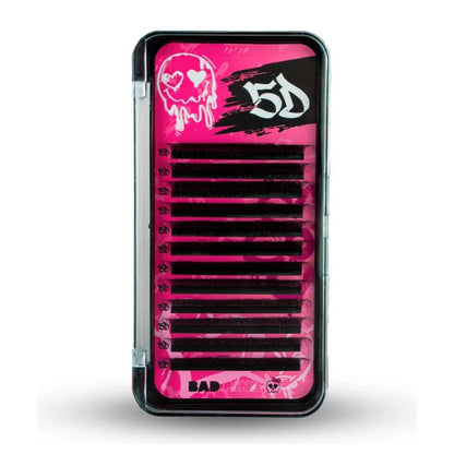 Cílios Postiços Bad Pink 5d Curvatura D07 Mix Marrom