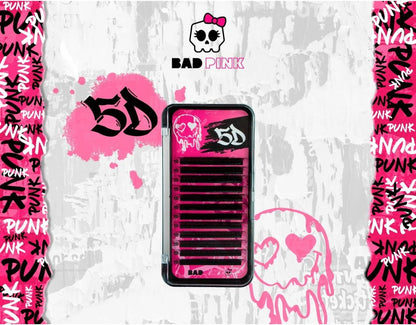 Cílios Postiços Bad Pink 5d Curvatura M07 Mix Marrom