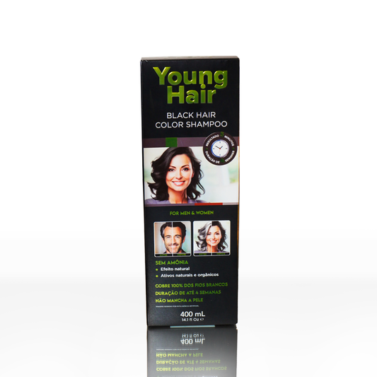 Shampoo Tonalizante Cor Preto 400 ml - Cabelo Jovem