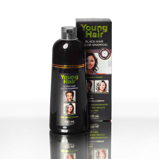 Shampoo Tonalizante Cor Preto 400 ml - Cabelo Jovem