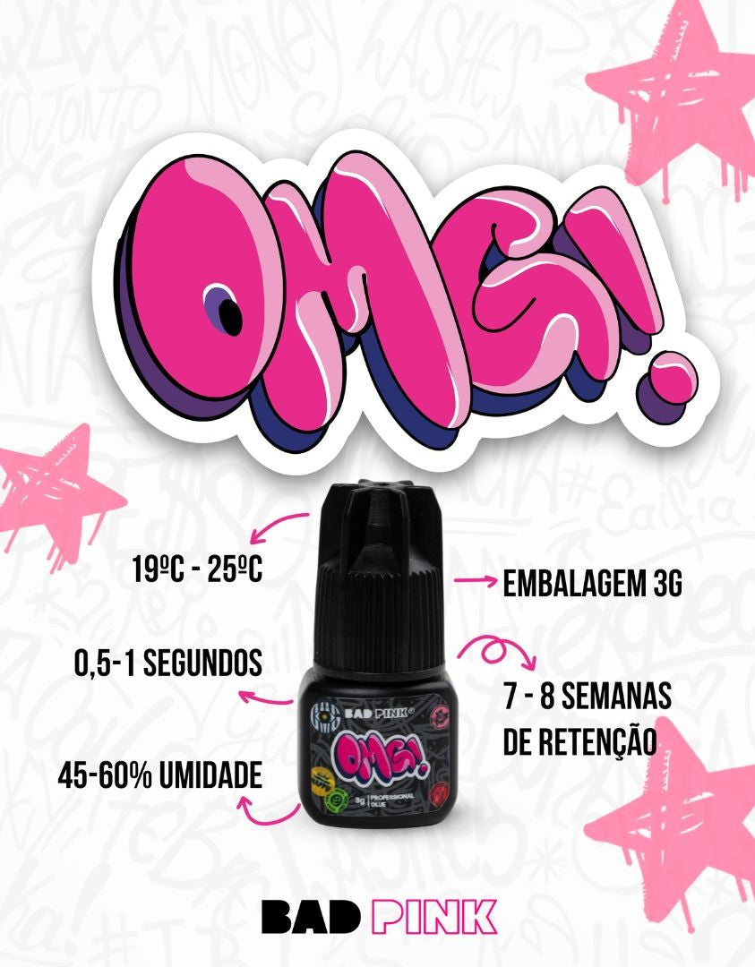 Cola Adesivo BAD PINK - OMG
